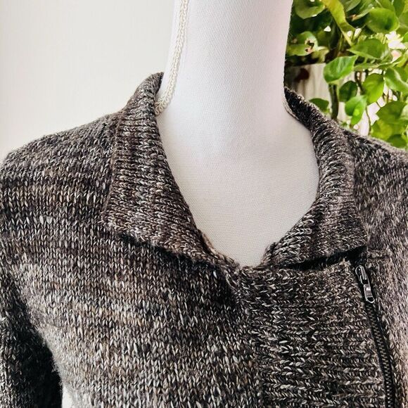 Gap Charcoal Gray Wool & Alpaca Blend Side Zip Knitted Sweater with Pockets XS - Picture 2 of 8